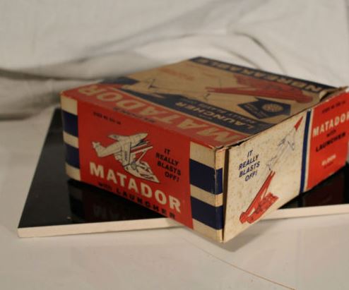Vintage Eldon Matador Missile with Launcher